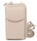 irisaa Kleine Handy Umhängetasche, Geldbörse Damen Brieftasche RFID Schutz Crossbody Handytasche Reisepass mit Kartenfächern und Verstellbarem Schultergurt, Damen Tasche:weich-taupe