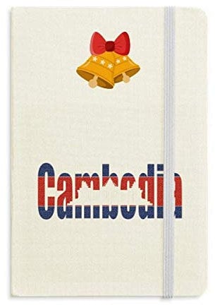 Cuaderno con nombre de la bandera del país de Camboya