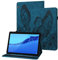 Rostsant Funda Huawei Mediapad T3 10 Carcasa de Cuero PU Relieve de Mariposa con Soporte para Bolígrafo Funda Tableta para Huawei Mediapad T3 9.6 Pulgada - Azul Marino