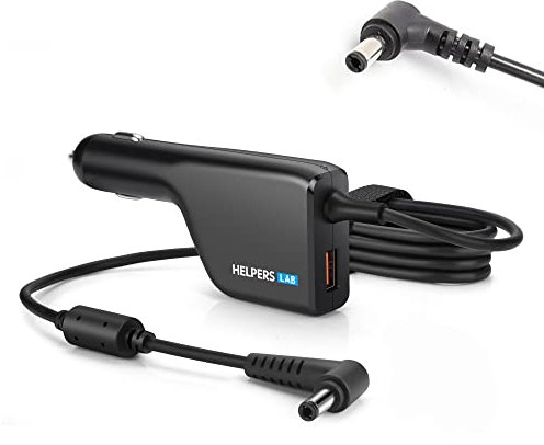 HELPERS LAB Chargeur de Voiture pour Ordinateur Portable Toshiba Satellite Pro Radius Tecra Chromebook Dynabook Portege Equium Kirabook Qosmio 19V 4,74A 3,95A 3,42A 90W 65W 5.5 * 2.5mm