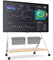 FITUEYES Design Mobile TV Stand for 65 75 78 88 Inch TV, TV Cart Floor Stand with Mount for LCD/LED Flat Curved Screens, Modern Corner TV Stand with Wooden Storage Shelves, COLLECTOR Series