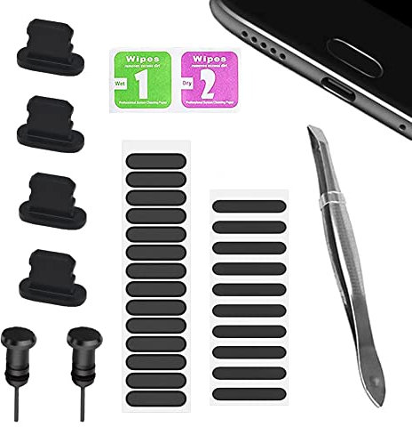 AONAT Kit Antipolvere per Telefono, Adesivo in Rete per Telefono Altoparlante/Copertura Antipolvere per Porta di Ricarica per iPhone, per Applicabile a iPhone X/Xs/Xr/11/11Pro/12/12Pro/13/13Pro