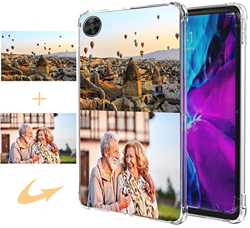 CXKJ Transparente Funda Personalizada para Samsung Galaxy Tab A8 10.5 2021,Diseño tu Foto Imagen o Texto Personaliza Carcasa,Silicone Ultradelgado Case Cover Protector Anti-arañazos Funda