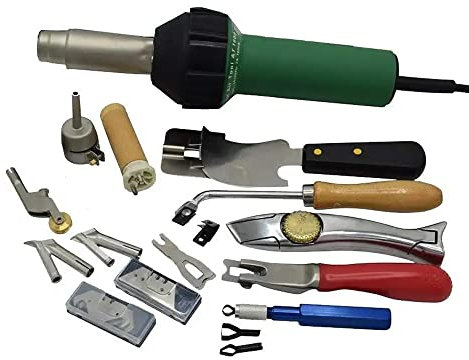 Hot Air Torch Plastic Welding Gun Welder Pistol Flooring Tools Flooring Welding Kit 1600W (Heat Gun with Flooring Tools)