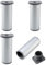 HAOMEO Pieds de Meuble de Salle de Bain | Lot de 4 | Hauteur : 15 cm (+2 cm) Reglable | Design: Argent | Forme Ronde: ø 4cm | Matériel: Aluminium + Résine ABS | pour Meubles en Bois
