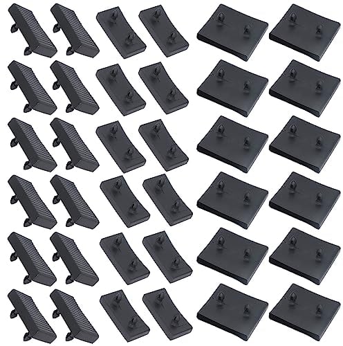 12 Stück Bett-Lamellen-Mittelkappen-Halterungen, 24 Stück seitliche Lattenhalterung, 66 mm Kunststoff-Lattenrosten, Ersatz-Bett-Verbindungszubehör für Einzel- und Doppelbetten (36)