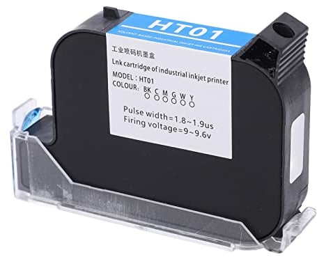 HT01 42ML Handheld-Drucker-Tintenpatrone, Schnell Trocknender Ersatz für Tintenstrahldrucker 12,7 Mm (Schwarz)