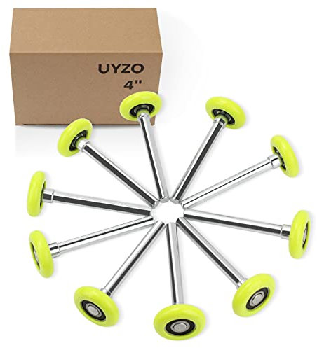 6200ZZ Leise Garagentor-Rollen, Lager, Nylon, Garagentor-Rollen, 10,2 cm Vorbau, grün, 10 Stück (für 2,1 m Höhe)