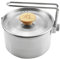 Olla para pasta instantánea de acero inoxidable, olla para leche, olla de pasta con tapa y orificio de vapor, cacerola pequeña de 1 L, hervidor de agua con mango extraíble, adecuada para todo tipo de