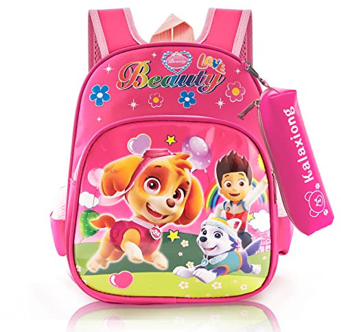 yumcute Paw Dog Kindergartenrucksack, Mädchen Kinderrucksäcke Paw Dog Kindergarten Rucksack, Paw Dog Tasche Paw Dog Rucksack Kindergartenrucksack für Mädchen von 3 4 5 6 Jahren