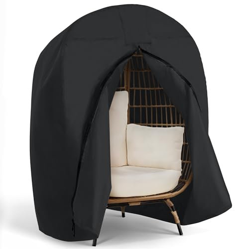 SUNCREAT Abdeckung für Gartenstuhl, Terrassenmöbel, für Innen- und Außenbereich, Schwarz