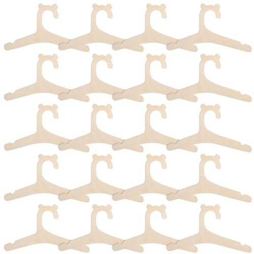 Cintre en Bois pour Enfants et Bébés - 20 Pièces Antidérapantes pour Vêtements, Pantalons, Manteaux, Serviettes De Bain