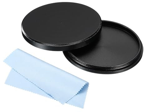 PATIKIL 43mm Lens Cap, Camera Lens Cap Cover Universal Lens Filter Stack Cap Front Metal Protective Case Cover with Cleaning Cloth for Photography Camera Filter