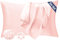 Seiwohl Satin Kissenbezug 40 x 80 2er Set, Weich wie Seidenkissenbezug Silk Pillowcase, Vegane Seide Kopfkissenbezug Kissenhülle Haarschutz für die Nacht mit Haargummi und Haarhaube, Korallen Rosa
