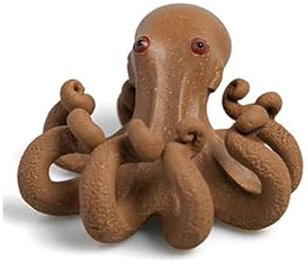 DIANXI Figur Teehaustier Lila Sand Gelb Abschnitt Schlamm Bafanglaicai Oktopus Tee Haustier Desktop Dekoration Oktopus Handgemachte Statue Tee Spielzeug Teeservice-Zubehör