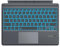 MoKo Clavier Français Compatible avec Microsoft Surface Pro 7 Plus/Pro 7/Pro 6/Pro 5/Pro 4/Pro 3, Clavier AZERTY Bluetooth avec Pavé Tactile, Rétroéclairage LED 7 Couleurs, Batterie Rechargeable
