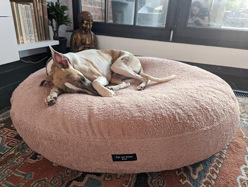EDEL&SCHNELL Flocke Bezug Altrosa Hundebett Ersatzbezug aus Frottee Hundebettbezug 125 cm