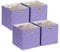 ORGMASTER Cube Storage Bins, Collapsible Fabric Storage Cubes, Cubby Storage Organizer Bins Foldable Boxes Container Baskets for Home Office Wardrobe Closet Shelf, 4 Pack, 28 x 28 x 28 cm, Purple