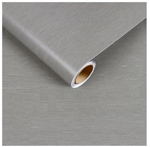 CRE8TIVE Sage Green Grasscloth Wallpaper Light Green Self Adhesive Wallpaper Linen Texture Contact Paper Bathroom Wallpaper Matte Vinyl Waterproof Kitchen Vinyl Wrap for Cuntertop 30cm x 200cm