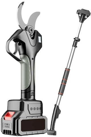 Beachtiful Cesoie da Potatura a Batteria, Cesoie Elettriche con Asta di Prolunga ad Alta Portata da 7,1 Piedi, 2 Batterie, Diametro di Taglio di 3 Pollici, Schermo LCD