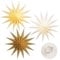 EASY JOY Lot de 3 Étoiles de Noël en Papier Marron Blanc Couleur Bois Décoration d'Étoile Pliante de Noël 14 Points Avec Guirlande Lumineuse Étoiles Pliantes Weihnachtsbaum-Anhänger Weihnachtsschmuc