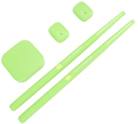 Elektronisches Schlagzeug Set, Tragbares Smart Air Drum Set mit 3D Bewegungserkennung, Virtuelles Air Drum Set mit Trommelstöcken für Erwachsene und Anfänger (GREEN)