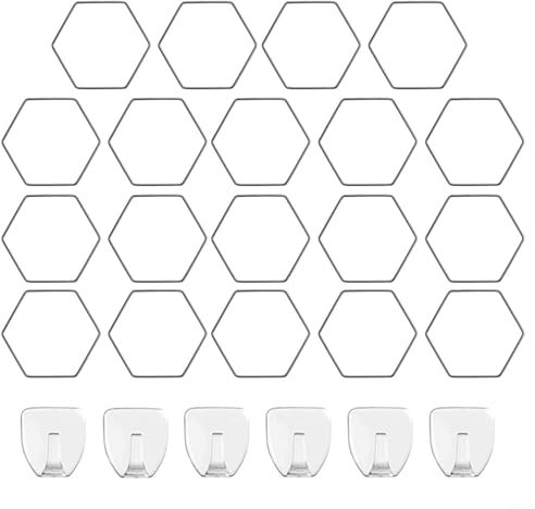 UTTASU 18Pcs Chain Trellis,Plant Trellis Plant Vine Support Stackable Climbing Plants Garden Trellis Hexagon Chain Trellis Climbing Plants Outdoor Indoor for Garden Wall Trellis Plant Vine Supports