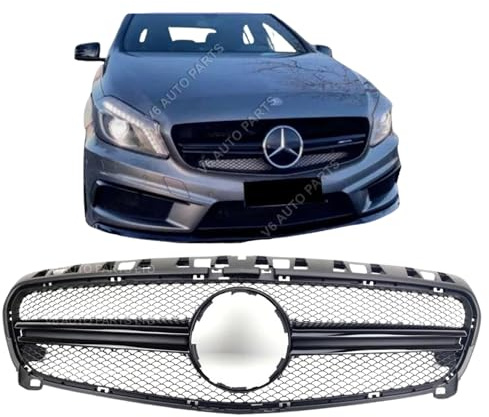 Griglia paraurti anteriore nera stile sportivo per Mercedes W176 Classe A A45 AMG/A220 (2012-2015) -