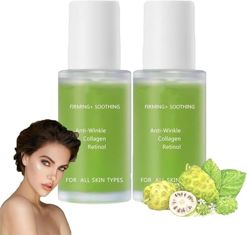 Suero de Fruta de Noni, Ampolla Energética de Noni, Suero Facial con Extracto de Noni, Suero Antienvejecimiento Hidratante Y Humectante para Líneas Finas Y Arrugas (2 Piezas)