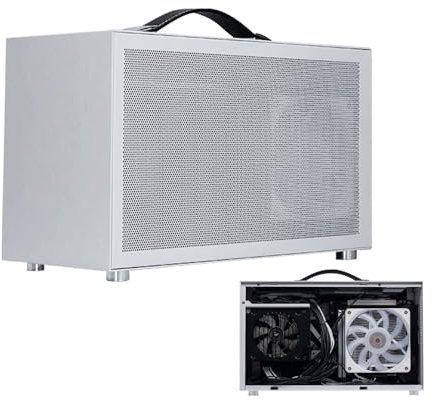 High Airflow PC Case | Mesh Front Panel Case | Portable Computer Case | Desktop PC Holder | Computer Case Stand Versatile Compatibility SPCC Steel Plate + Aluminum Alloy For Home Workplace