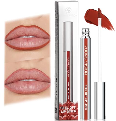 Lip Liner Stain Peel off - Peel off Lip Liner with Matte Finish, Long Lasting Lip Stain Peel off Waterproof Plumps up Lip Colour Lip Liner, Highly Pigmented Lip Tint Stain (03#, 20g)
