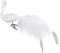 Weißer Pfau 9.5 cm - 10039S016 Gefiederte Freunde - Christbaumschmuck Osterschmuck Glas mundgeblasen Weihnachten Ostern Deko ganzjährig