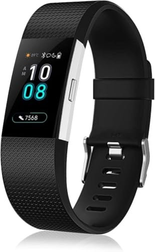 ENJOYPRO Ersatzbänder für Fitbit Charge 2, Special Edition Ersatzarmbänder für Fitbit Charge 2 (groß, schwarz)