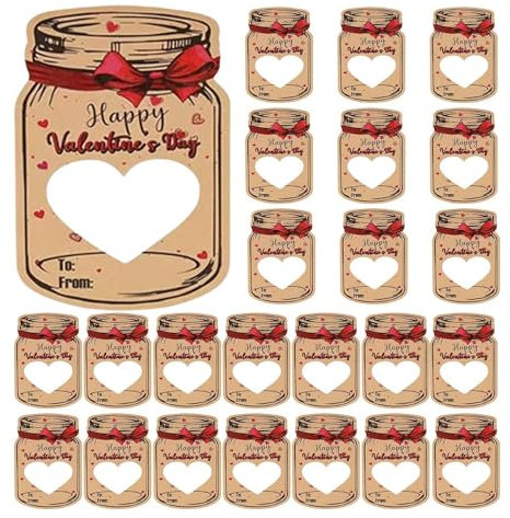 Kaxenig Ostergrusskarten, Einmachglas-Karten, 24er-Set Einmachglas-Süßigkeitenkarten, Osterkarten Für Kinder, Ostern-Austausch-Grußkarte, Grußkarten Für Kundenfamilienstudenten