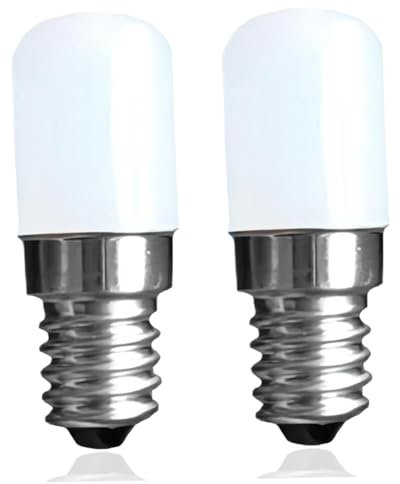 2pcs Kühlschrank Glühbirne, 2W energiesparende Kühlschrank-Glühbirne Ersatz, umweltfreundliche kleine Kühlschranklampe für Kühlschrank, Küchen und Badezimmer