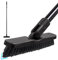 Mitclear Spazzola per Fughe con Manico Lungo(132cm), Scrubber per Pulisci Fughe con Setole Rigide, Spazzolone Pavimenti per la Pulizia di Piastrelle, Fughe, Bagno, Cucina, Doccia, Battiscopa(Nero)