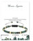 Hernin Bracelets de Pierres Naturelles pour Femmes 4mm Naturelle Bracelet avec Perles en Or Bracelet Naturel Réglable avec Corde Tressée pour Femmes Hommes (Agate mousse)