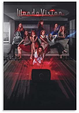 ZHDZK Leinwandbild, Wanda-Vision, Poster, Wandkunst, moderne Familienkamera, Motiv: Senza Cornice (50 x 70 cm, ungerahmt)