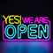 Open Welcome Neon Schild Open Neon Sign Bunte Offene Neonschild, USB Neonlicht Leuchtreklame Dekorative Wand Leuchtreklamen für Business Light Up Sign für Bar, Salon, Store, Cafe, Shop, Club