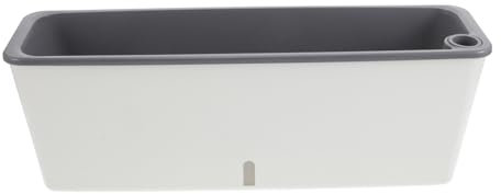 INOOMP Boîte Longs Pots de Fleurs récipient à Fleurs Pots de semis en Plastique Faire Pousser Un Pot de Fleur Cache-Pot rectangulaire planteur de Jardin d'herbes aromatiques PP、AS Gris