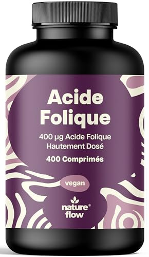 Folsäure 400µg - 400 Tabletten - hochdosiert für Kinderwunsch & Schwangerschaft - 100% vegan - Jahresvorrat - Verpackung kann variieren