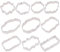 Zerodeko 10 Piezas Cortadores de Galletas Inoxidable para Diy para Galletas de Pascua y Comunión Herramientas de Hornear y Manualidades