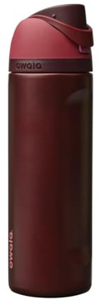 Owala FreeSip Insulated Stainless Steel Water Bottle with Straw, BPA-Free Sports Water Bottle, Great for Travel, 710ml, Black Cherry