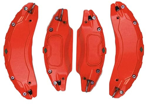Kacepar Car Brake Caliper Covers Aluminum Alloy Front Rear Wheel Compatible with Tesla Model Y Juniper 2025-2026 Red