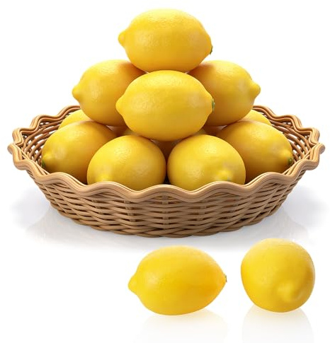 Hejo Limón Artificial, 12 Piezas, Tamaño Grande (9 x 6,5 cm)