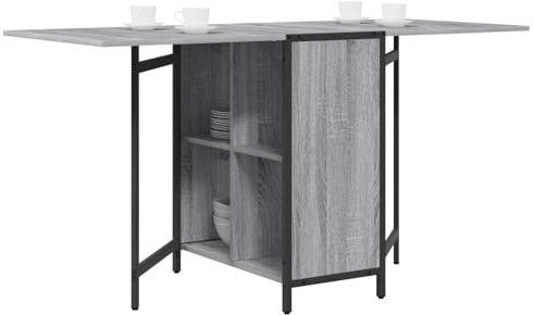 vidaXL Esstisch 144 x 60 x 75 cm Holzwerkstoff Grau Sonoma, Wohnzimmer, Rechteckiger Esstisch, Moderner Multifunktions-Möbel, Stilvolle Aufbewahrung, Platzsparende Lösung