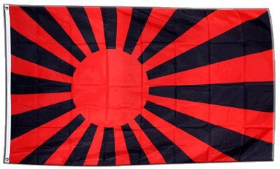 Flaggenfritze Fahne/Flagge rot schwarz + gratis Sticker