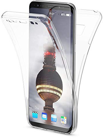 NALIA 360 Grad Hülle kompatibel mit Samsung Galaxy S8, Full Cover Rundum Doppel-Schutz Handyhülle, Dünnes Ganzkörper Silikon Case, Transparente Schutzhülle Vorne & Hinten Schale, Farbe:Transparent
