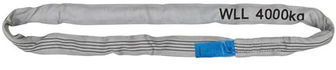 PETEX Rundschlinge, WLL Tragkraft: 4000 kg, Länge 3 m, Umfang 6 m, nach DIN EN 1492-2, Grau