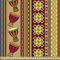 ABAKUHAUS afrikanisch Stoff als Meterware, Stammes-abstrakte Zahlen, Qualitäts Stoff Dekorativer Polster Heimtextilienstoff, 2M (148x200cm), Gelb Beige